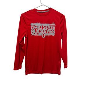 Ohio State Buckeyes Long sleeve Red Athletic Shirt Youth Size Large